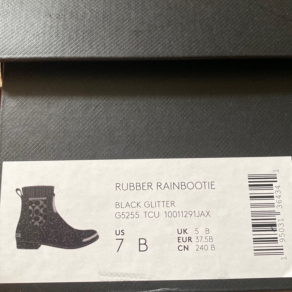 Coach Black Rain Booties